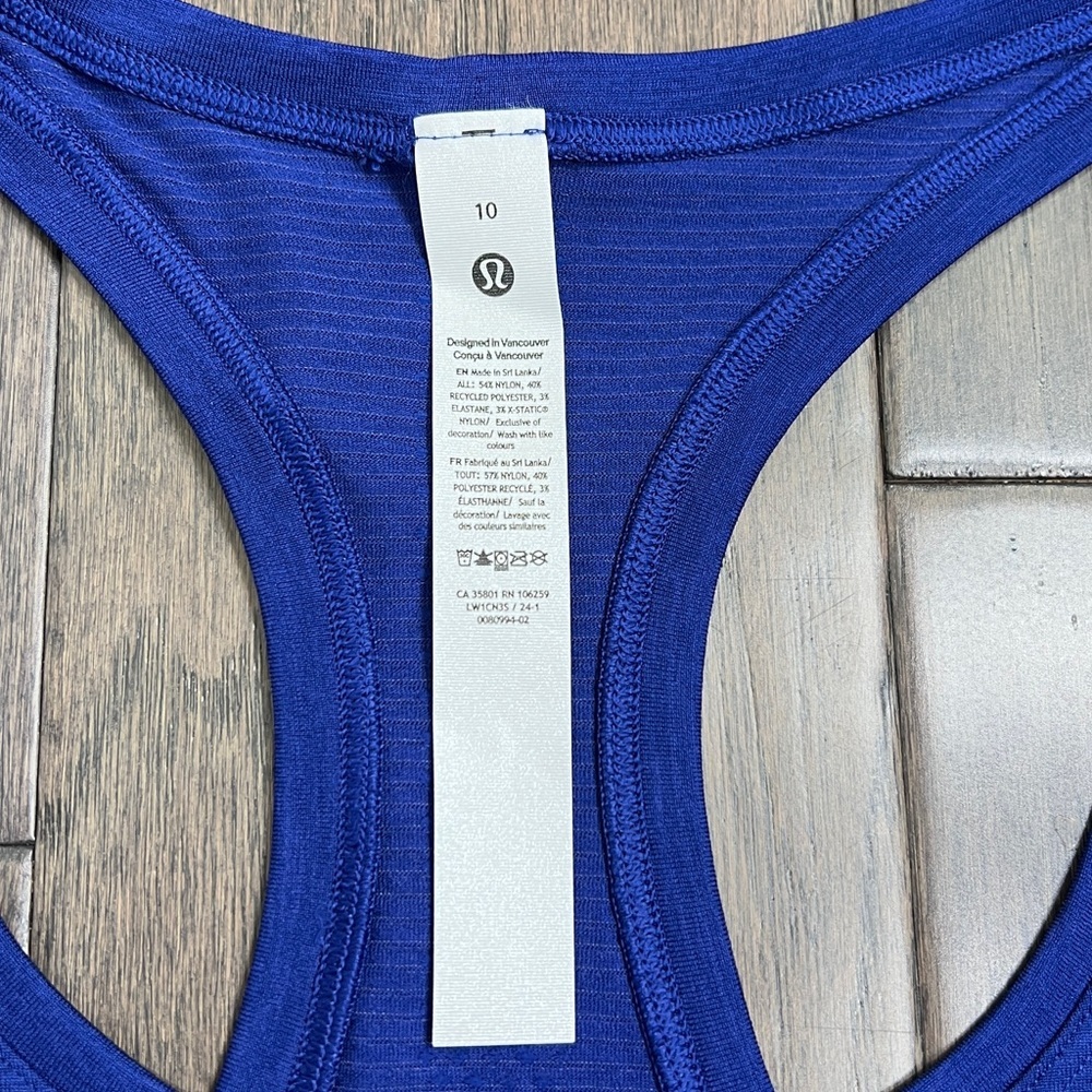 Lululemon NEW Swiftly Tech Racerback Tank Top 2.0 *Waist Length Larkspur - Picture 5 of 9